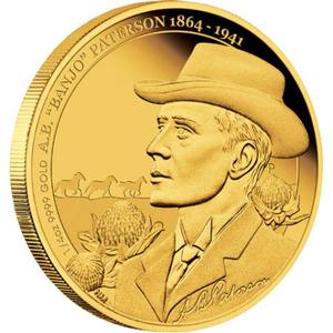 Australia / Gold Quarter Ounce 2014 Banjo Paterson - reverse photo