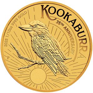 Australia / Gold Tenth-Ounce 2025 Australian Kookaburra - reverse photo