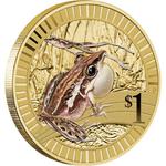 One Dollar 2012 Animal Athletes - Rocket Frog: Photo Coin, Australia, One Dollar 2012 Animal Athletes - Rocket Frog / thumbnail