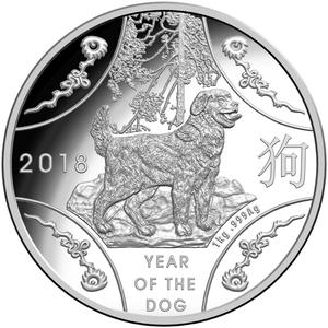 Australia / Silver Kilo 2018 Year of the Dog, RAM - reverse photo