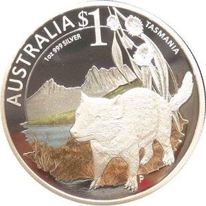 Australia / Silver Ounce 2010 Celebrate Australia - Tasmania - reverse photo