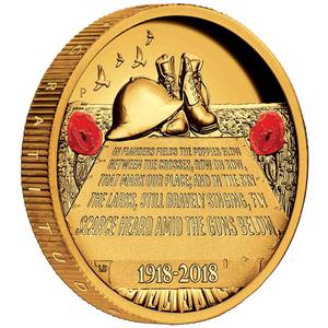 Australia / Gold Two Ounces 2018 In Flanders Fields - reverse photo