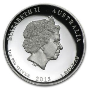 Australia / Silver Ounce 2015 Year of the Goat, High Relief - obverse photo