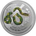 Australia / Silver Ounce 2013 Year of the Snake / Coloured Reverse - reverse photo