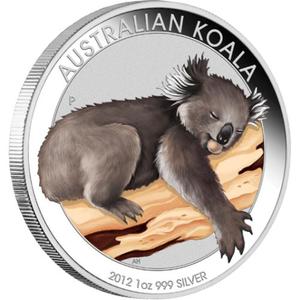 Australia / Silver Ounce 2012 Australian Koala Coloured - reverse photo
