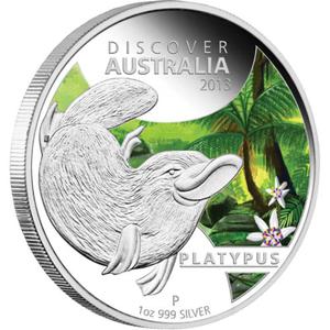 Australia / Silver Ounce 2013 Discover Australia - Platypus - obverse photo