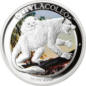 Australia / Silver Ounce 2014 Thylacoleo - reverse photo