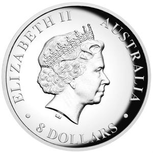 Australia / Silver Five Ounces 2015 Australian Kangaroo - obverse photo
