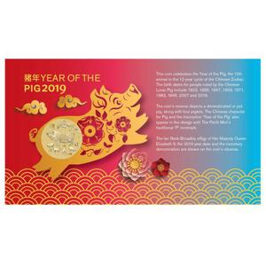 Australia / One Dollar 2019 Year of the Pig - obverse photo