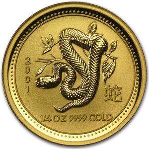 Australia / Gold Quarter Ounce 2001 Year of the Snake - reverse photo