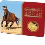 Gold Quarter Ounce 2014 Year of the Horse: Photo Coin, Australia, Gold Quarter Ounce 2014 Year of the Horse / thumbnail