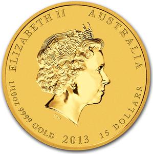 Australia / Gold Tenth-Ounce 2013 Year of the Snake - obverse photo
