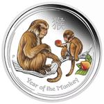 Australia / Silver Ounce 2016 Year of the Monkey / Proof, Coloured Reverse - reverse photo