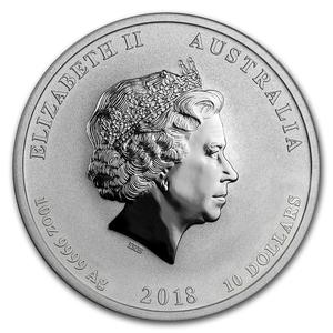 Australia / Silver Ten Ounces 2018 Year of the Dog - obverse photo
