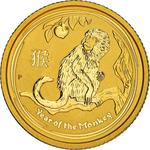 Gold Tenth-Ounce 2016 Year of the Monkey: Photo Coin, Australia, Elizabeth II Year of the Monkey - 15 Dollars - 2016 - 1/10 Oz / thumbnail