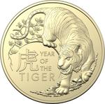 One Dollar 2022 Year of the Tiger, RAM: Photo $1 2022 Lunar Year of the Tiger / thumbnail