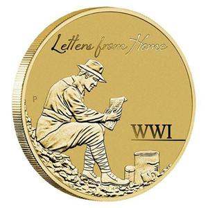 Australia / One Dollar 2016 WWI Letters From Home - reverse photo