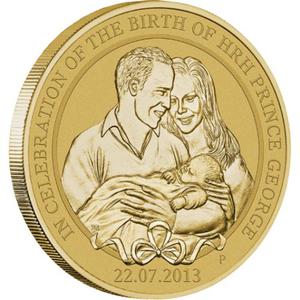 Australia / One Dollar 2013 HRH Prince George - reverse photo