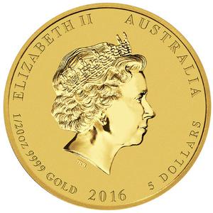 Australia / Gold Twentieth-Ounce 2016 Year of the Monkey - obverse photo