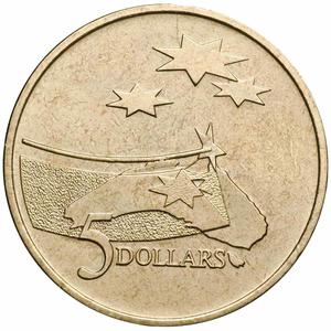 Australia / Five Dollars 1992 International Year of Space - reverse photo