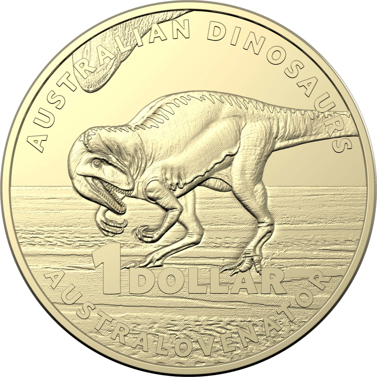 One Dollar 2022 Australian Dinosaurs Australovenator Coin From 