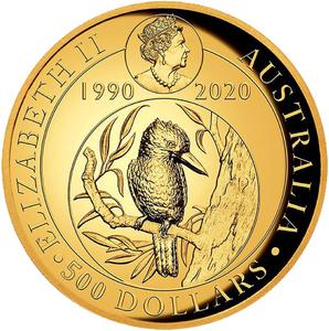 Australia / Gold Five Ounces 2020 Australian Kookaburra - obverse photo