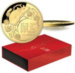 Gold Ounce 2020 Year of the Rat, Domed: Photo $100 2020 Year of the Rat 1oz Gold Proof Domed / thumbnail