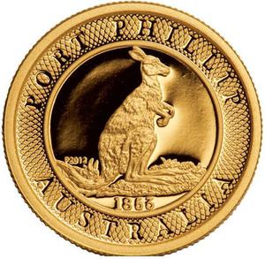 Australia / Gold Quarter Ounce 2012 Port Phillip Kangaroo Medallion - obverse photo