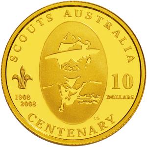 Australia / Gold Tenth-Ounce 2008 Centenary of Scouts - reverse photo