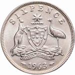 Australia / Sixpence 1963 - reverse photo