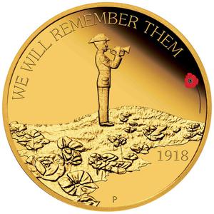 Australia / Gold Quarter Ounce 2018 We Will Remember Them - obverse photo