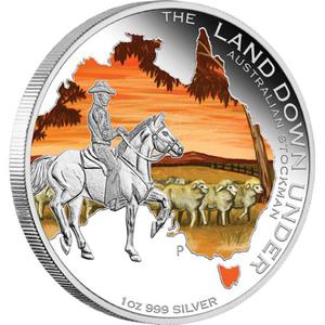 Australia / Silver Ounce 2014 Australian Stockman - reverse photo
