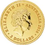 Gold Half Gram 2016 Mini Roo: Photo Coin, Australia, Elizabeth II "Mini Kangaroo" 2 Dollars - 2016 - Perth - Proof / thumbnail