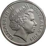 Australia / One Dollar 2014 Mob of Roos / Coloured Reverse, Copper Nickel - obverse photo