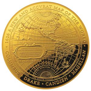 Australia / Gold Ounce 2018 A new Map of the World - 1626 - reverse photo