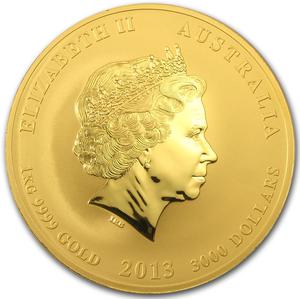 Australia / Gold Kilo 2013 Year of the Snake - obverse photo