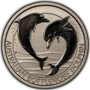 Australia / Platinum Third-Ounce 2019 Bottlenose Dolphin - reverse photo