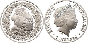 Australia / Silver Ounce 2002 The Queen Mother - reverse photo