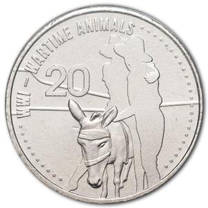 Australia / Twenty Cents 2015 Wartime Animals - reverse photo