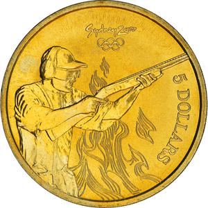 Australia / Five Dollars 2000 Olympic Games - Shooting - reverse photo