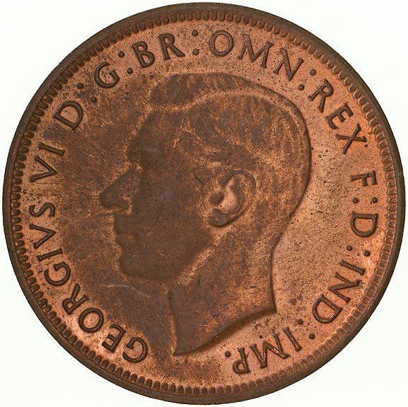 1943 Half Penny Pre Decimal Currency Circulated Coins World Australia 