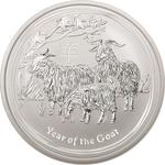Silver Five Ounces 2015 Year of the Goat: Photo Coin, Australia, 8 Dollars 2015 - Silver / thumbnail