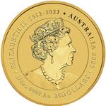 Gold Quarter Ounce 2023 Whale Shark: Photo 1/4 oz Australian Whale Shark Gold Bullion Coin / thumbnail