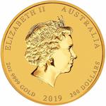 Australia / Gold Two Ounces 2019 Year of the Pig - obverse photo