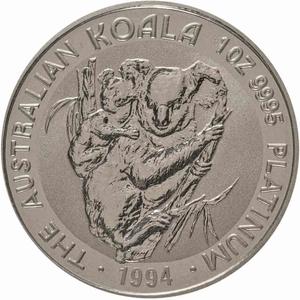 Australia / Platinum Ounce 1994 Australian Koala - reverse photo