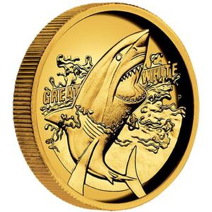 Australia / Gold Ounce 2015 Great White Shark - reverse photo