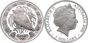Australia / Silver Ounce 2000 Sydney Olympics - Kookaburra - obverse photo