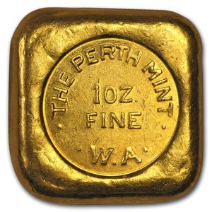 Australia / Gold Ounce Bar - Perth Mint, Poured - obverse photo