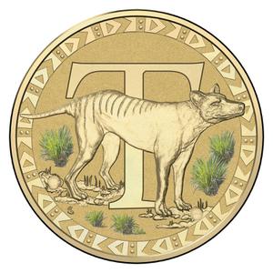 Australia / One Dollar 2016 Alphabet T - Tasmanian Tiger - reverse photo