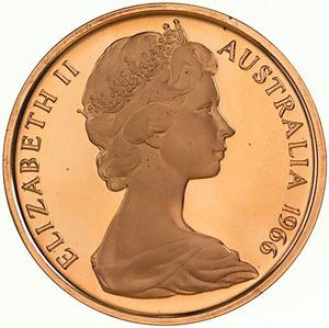 Australia / One Cent 1966 - obverse photo